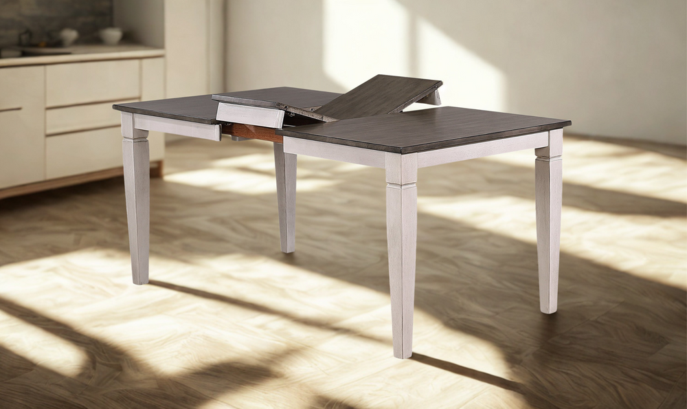 Iconic Furniture Ash & Stormy White Rectangle Loft Dining Table-jennifer furniture