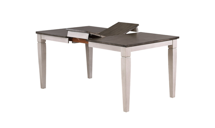 Iconic Furniture Ash & Stormy White Rectangle Loft Dining Table-jennifer furniture