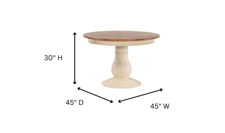 Iconic Furniture Bella Antiqued Caramel Biscotti Dining Table