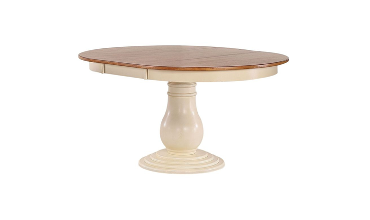 Iconic Furniture Bella Antiqued Caramel & Biscotti Double X-Back 7-Piece Dining Set-jennifer furniture