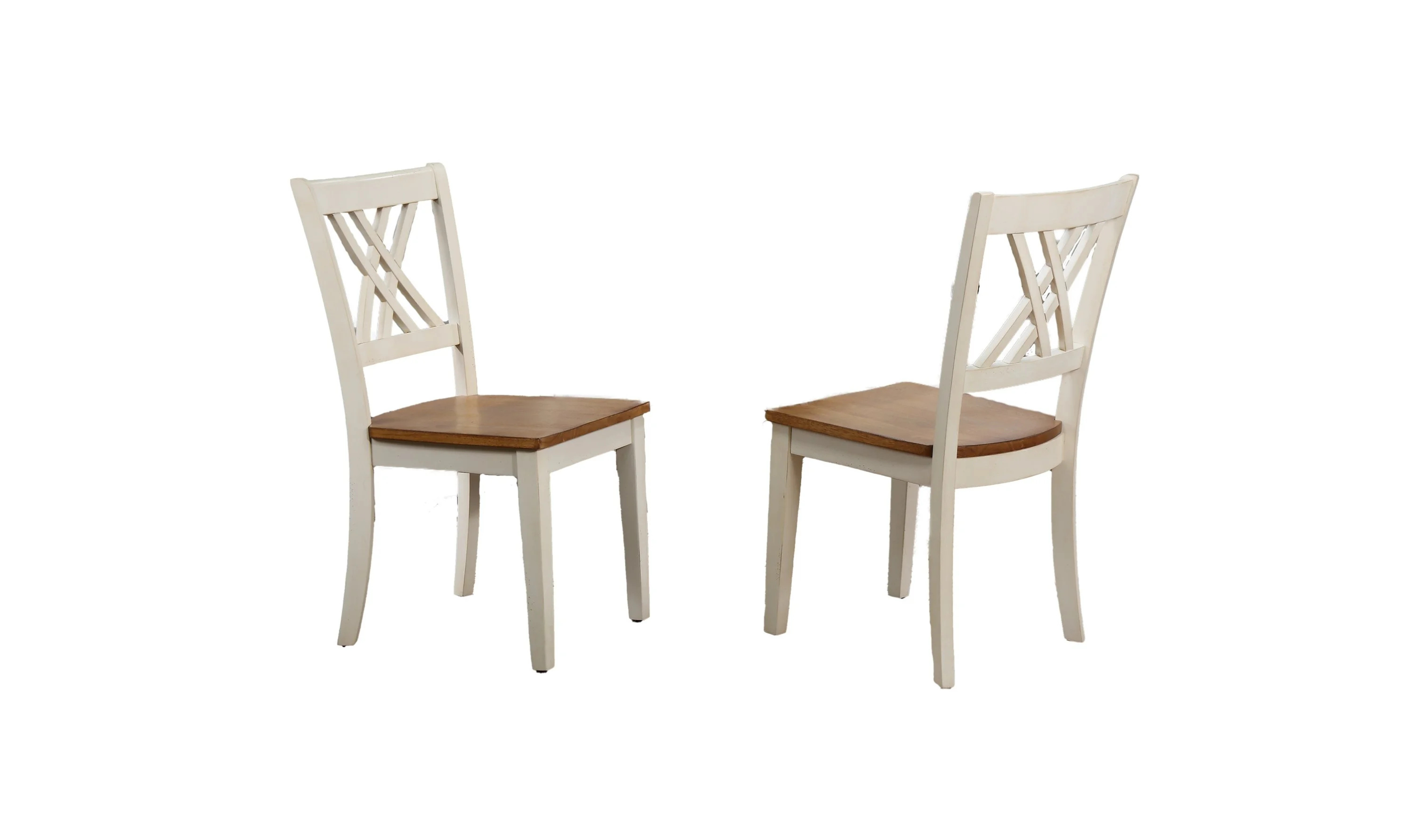 Iconic Furniture Bella Antiqued Caramel & Biscotti Double X-Back 7-Piece Dining Set
