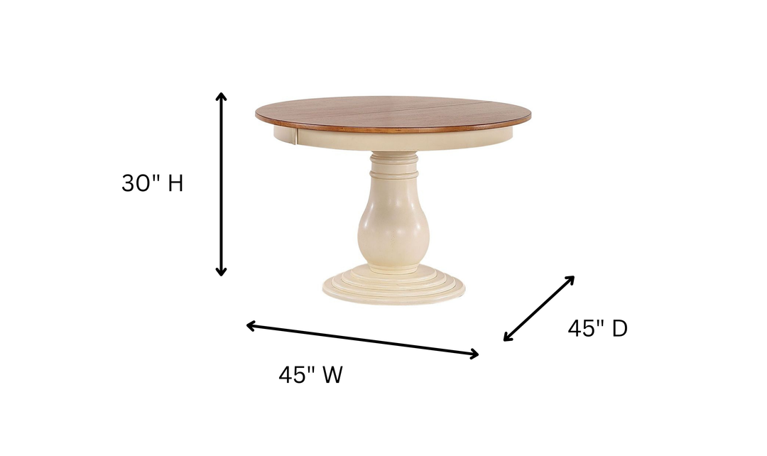 Iconic Furniture Bella Antiqued Caramel & Biscotti Double X-Back 7-Piece Dining Set