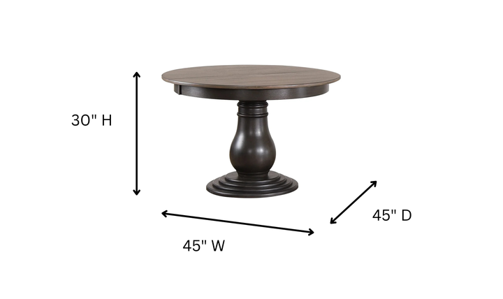 Iconic Furniture Bella Antiqued Gray Stone & Black Stone Double X-Back Dining Set