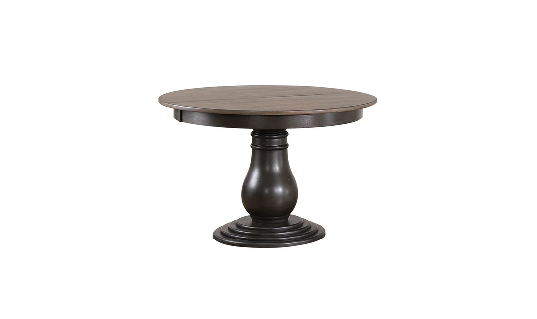 Iconic Furniture Bella Antiqued Grey Stone & Black Stone Dining Table-jennifer furniture