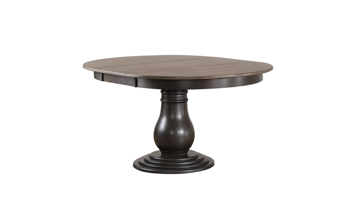 Iconic Furniture Bella Antiqued Grey Stone & Black Stone Panel Back Dining Set-jennifer furniture