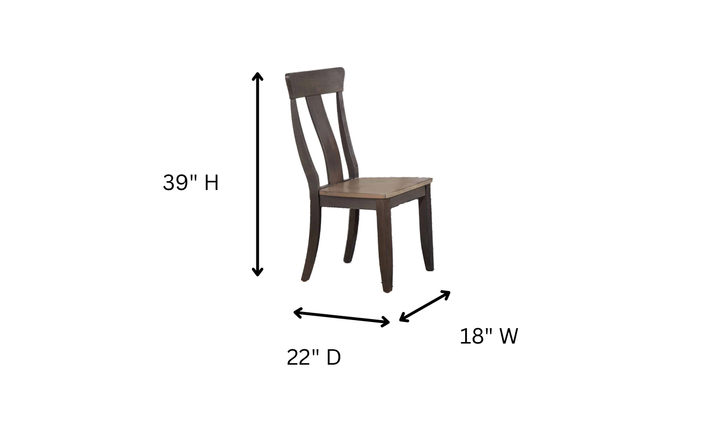 Iconic Furniture Bella Antiqued Grey Stone & Black Stone Panel Back Dining Set