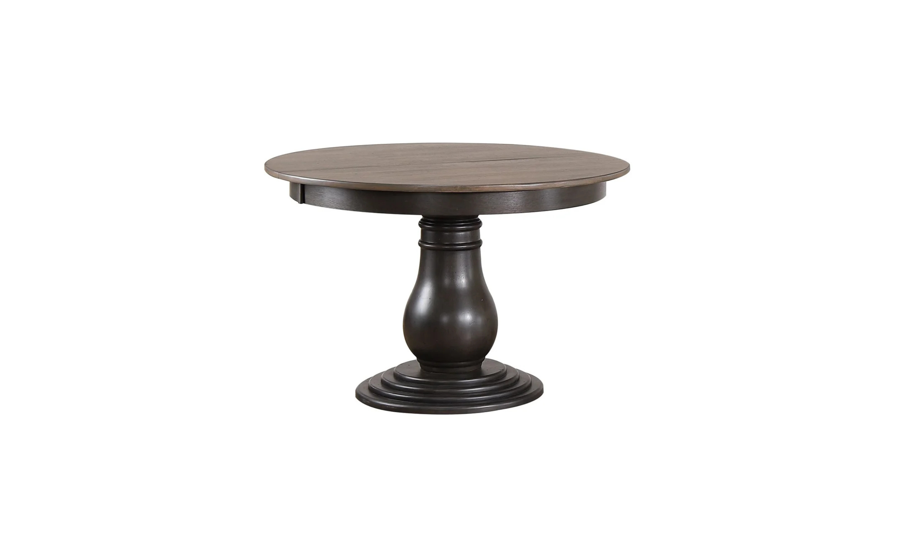 Iconic Furniture Bella Antiqued Grey Stone & Black Stone Transitional X-Back Dining Set
