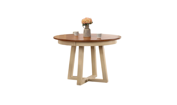 Iconic Furniture Cross Antiqued Caramel & Biscotti Double X-Back Dining Set-jennifer furniture