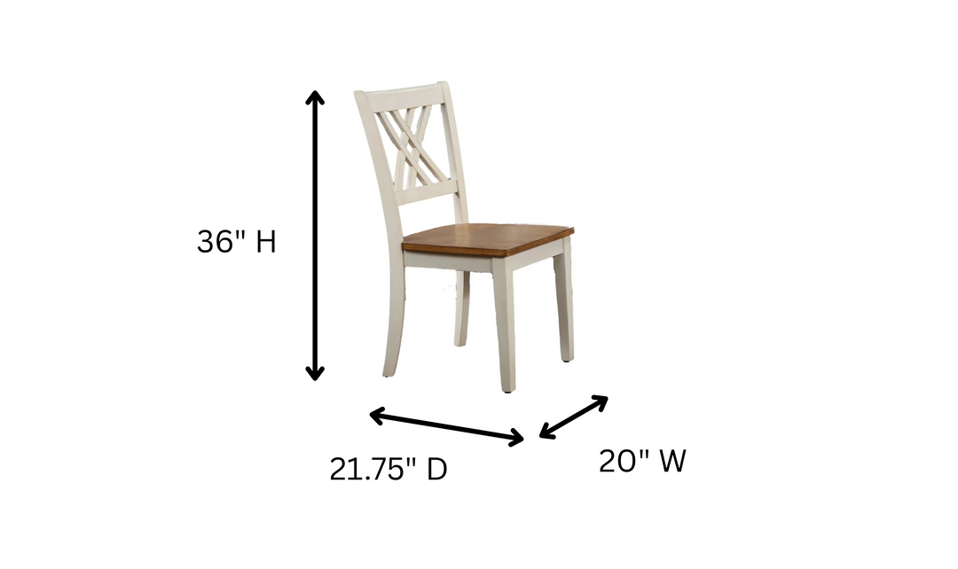Iconic Furniture Cross Antiqued Caramel & Biscotti Double X-Back Dining Set-jennifer furniture
