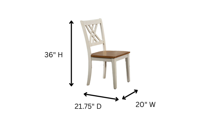 Iconic Furniture Cross Antiqued Caramel & Biscotti Double X-Back Dining Set-jennifer furniture
