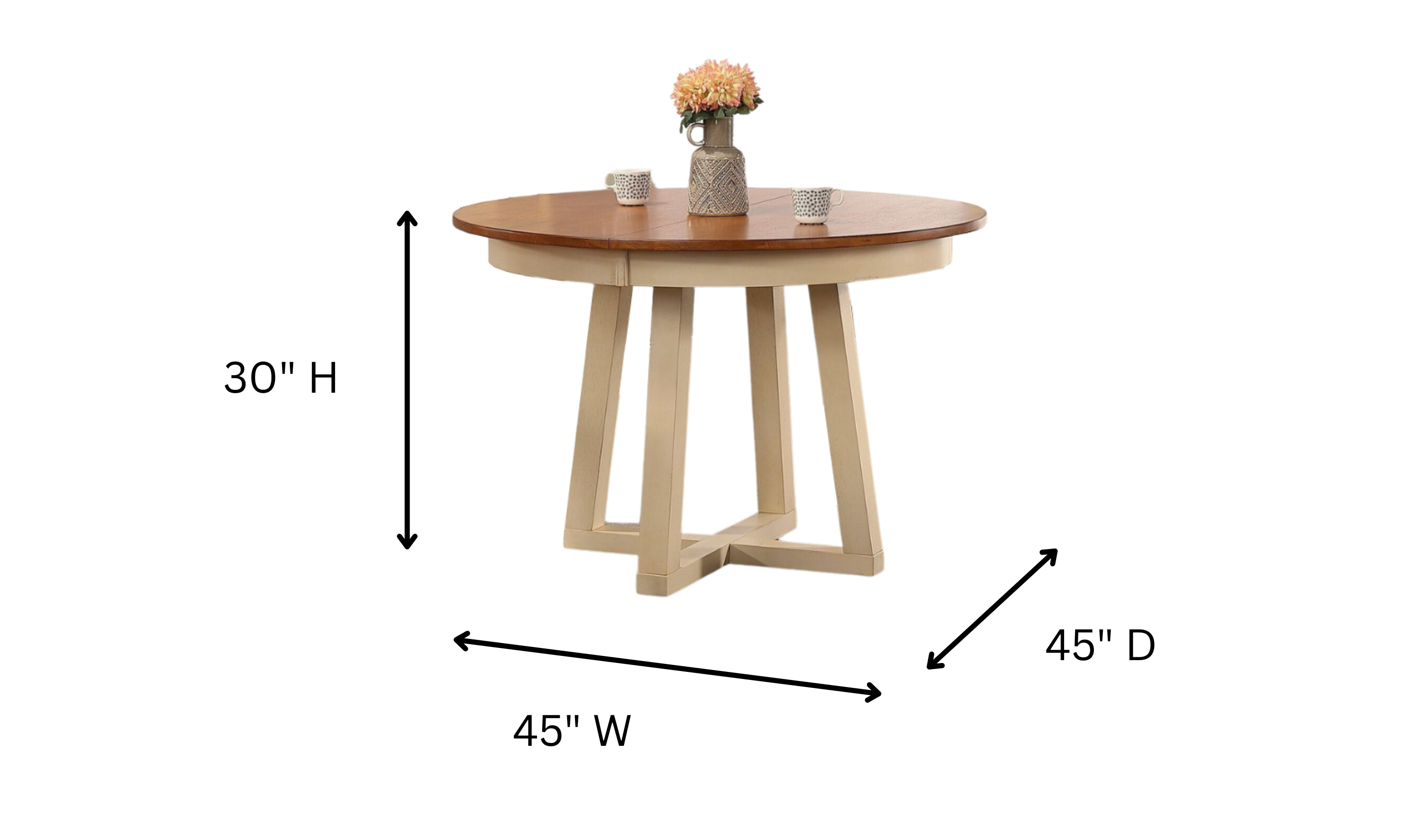 Iconic Furniture Cross Antiqued Caramel & Biscotti Panel Back Dining Set