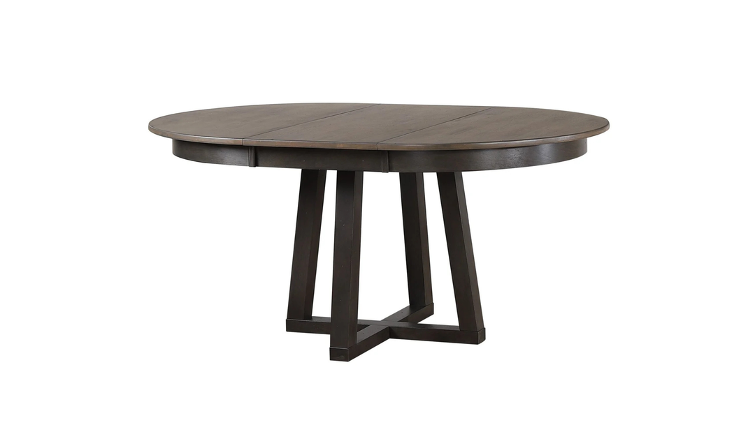 Iconic Furniture Cross Antiqued Grey Stone & Black Stone Transitional X-Back Dining Set-jennifer furniture