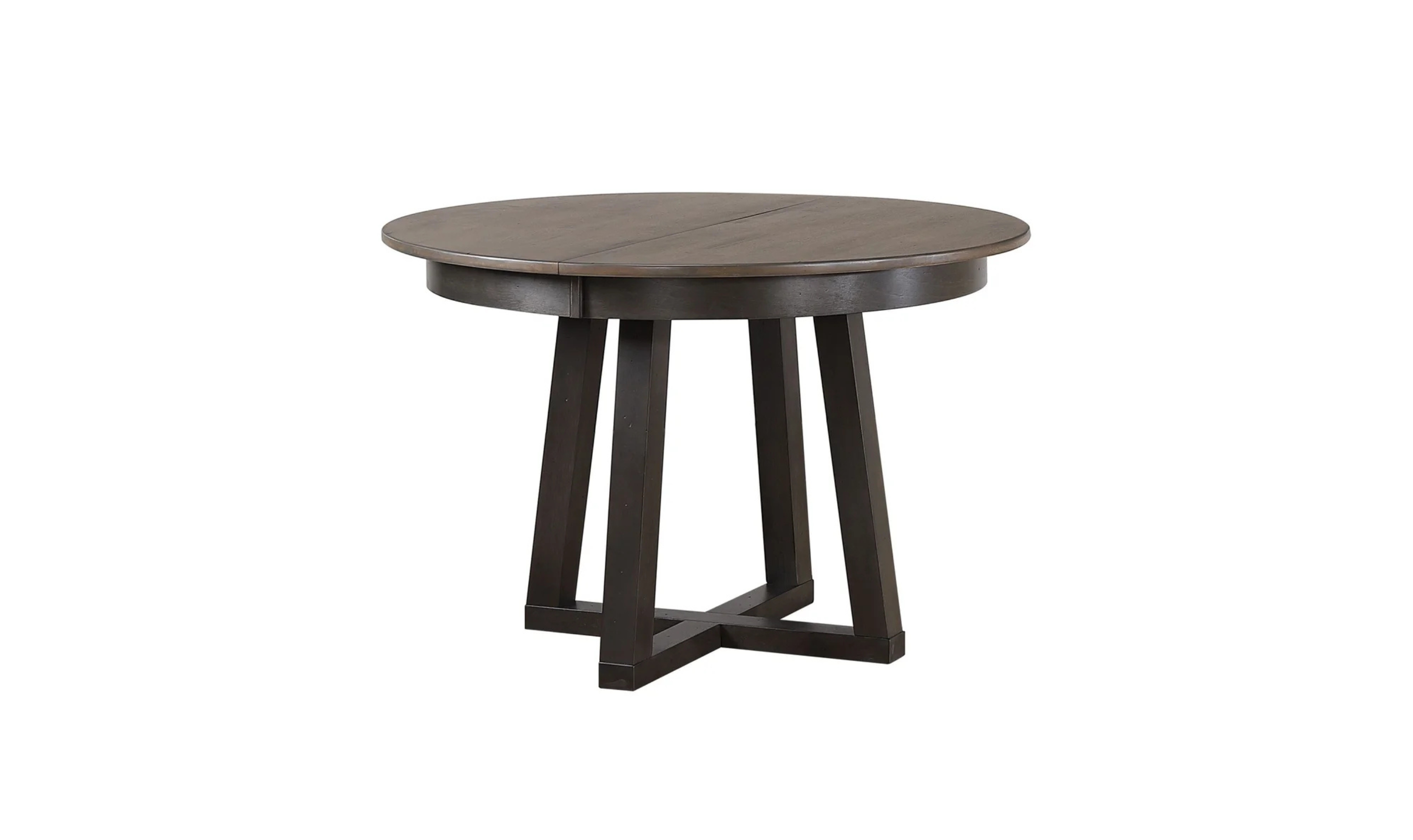 Iconic Furniture Cross Antiqued Grey Stone & Black Stone Transitional  X-Back Dining Set