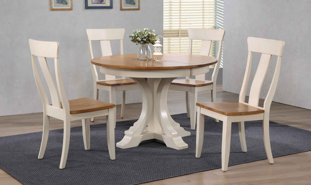 Iconic Furniture Deco Antiqued Caramel Biscotti 5-Piece Dining Set-jennifer furniture