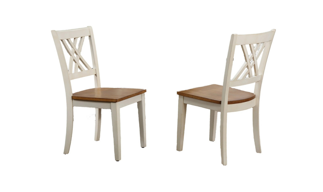 Iconic Furniture Deco Antiqued Caramel Biscotti 5-Piece Dining Set With Double X-Back-jennifer furniture