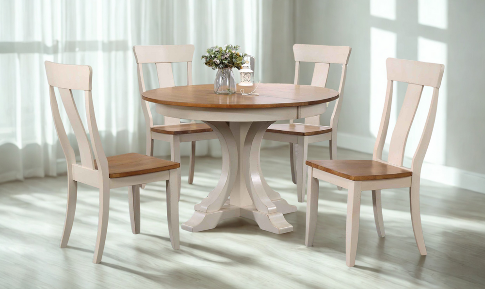 Iconic Furniture Deco Antiqued Caramel Biscotti 5-Piece Dining Set-jennifer furniture