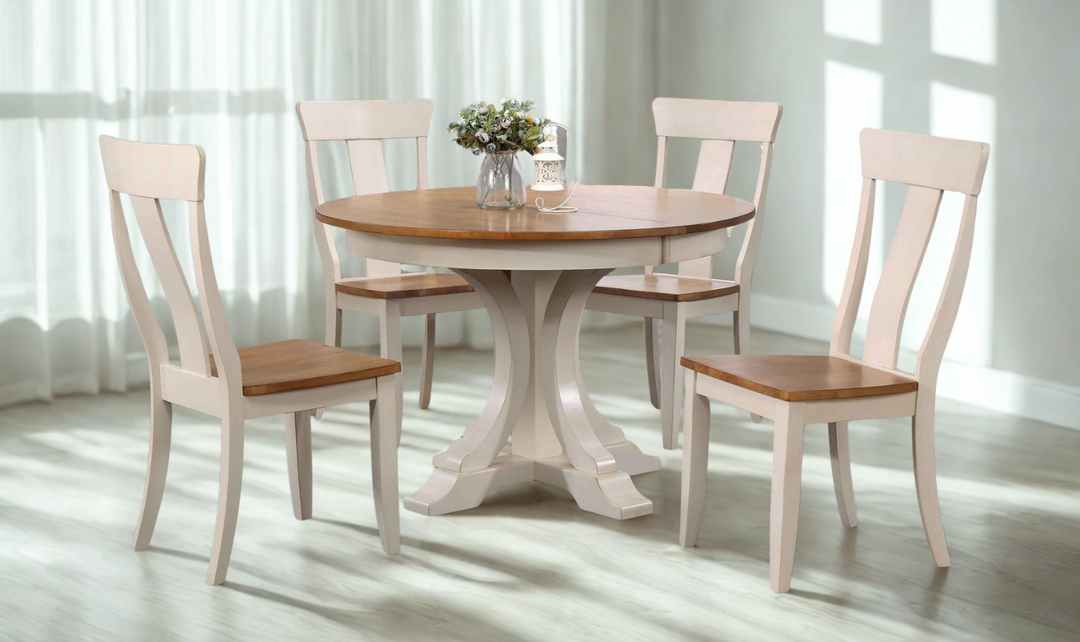 Iconic Furniture Deco Antiqued Caramel Biscotti 5-Piece Dining Set-jennifer furniture