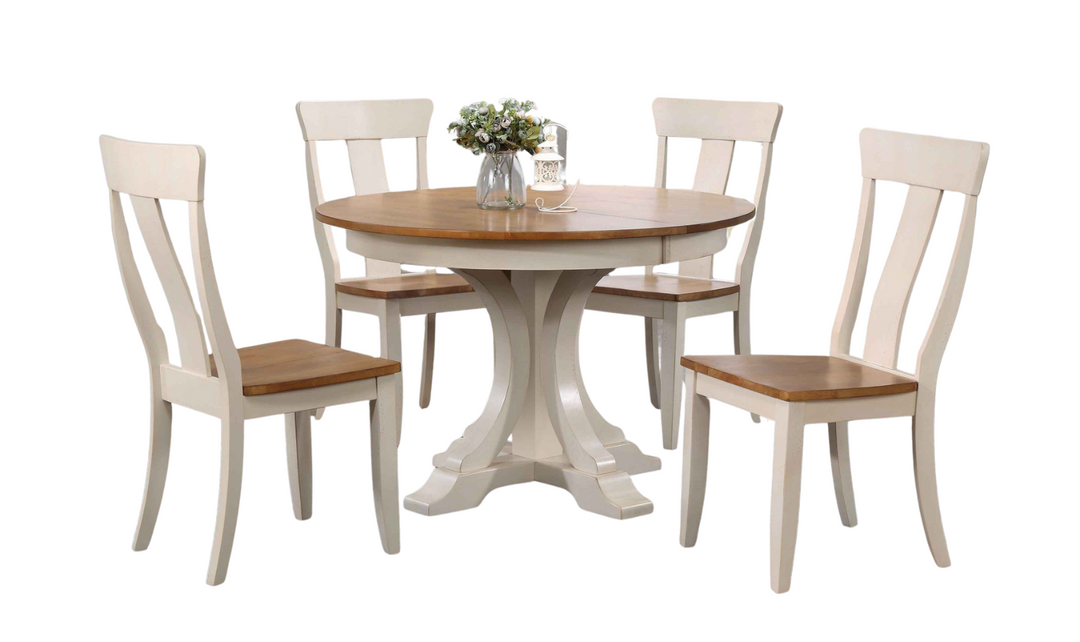 Iconic Furniture Deco Antiqued Caramel Biscotti 5-Piece Dining Set-jennifer furniture