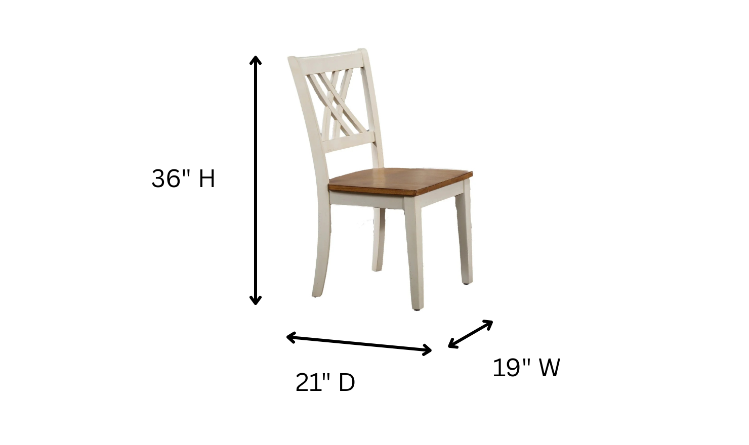 Iconic Furniture Deco Antiqued Caramel & Biscotti 5-Piece Dining Set With Double X-Back-jennifer furniture