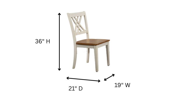 Iconic Furniture Deco Antiqued Caramel & Biscotti 5-Piece Dining Set With Double X-Back-jennifer furniture