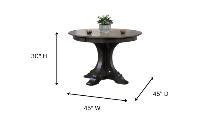 Iconic Furniture Deco Antiqued Gray Stone & Black Stone 5-Piece Dining Set-jennifer furniture
