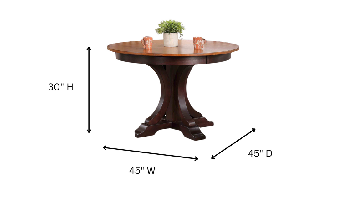 Iconic Furniture Deco Whiskey Mocha 5-Piece Dining Set With Double X-Back Chairs