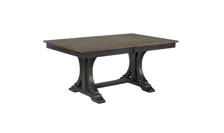 Iconic Furniture Double Deco Antique Grey Stone & Black Stone Dining Table-jennifer furniture