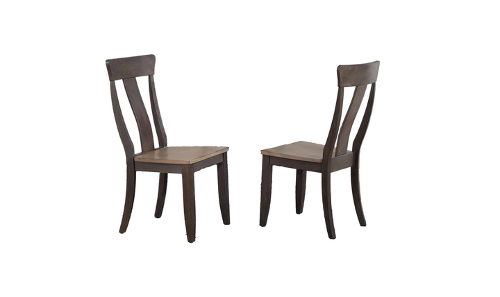 Iconic Furniture Double Deco Antique Grey Stone & Black Stone Panel Back Dining Set-jennifer furniture