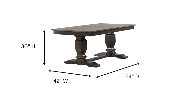 Iconic Furniture Double Deco Antique Grey Stone & Black Stone Transitional X-Back Dining Set-jennifer furniture