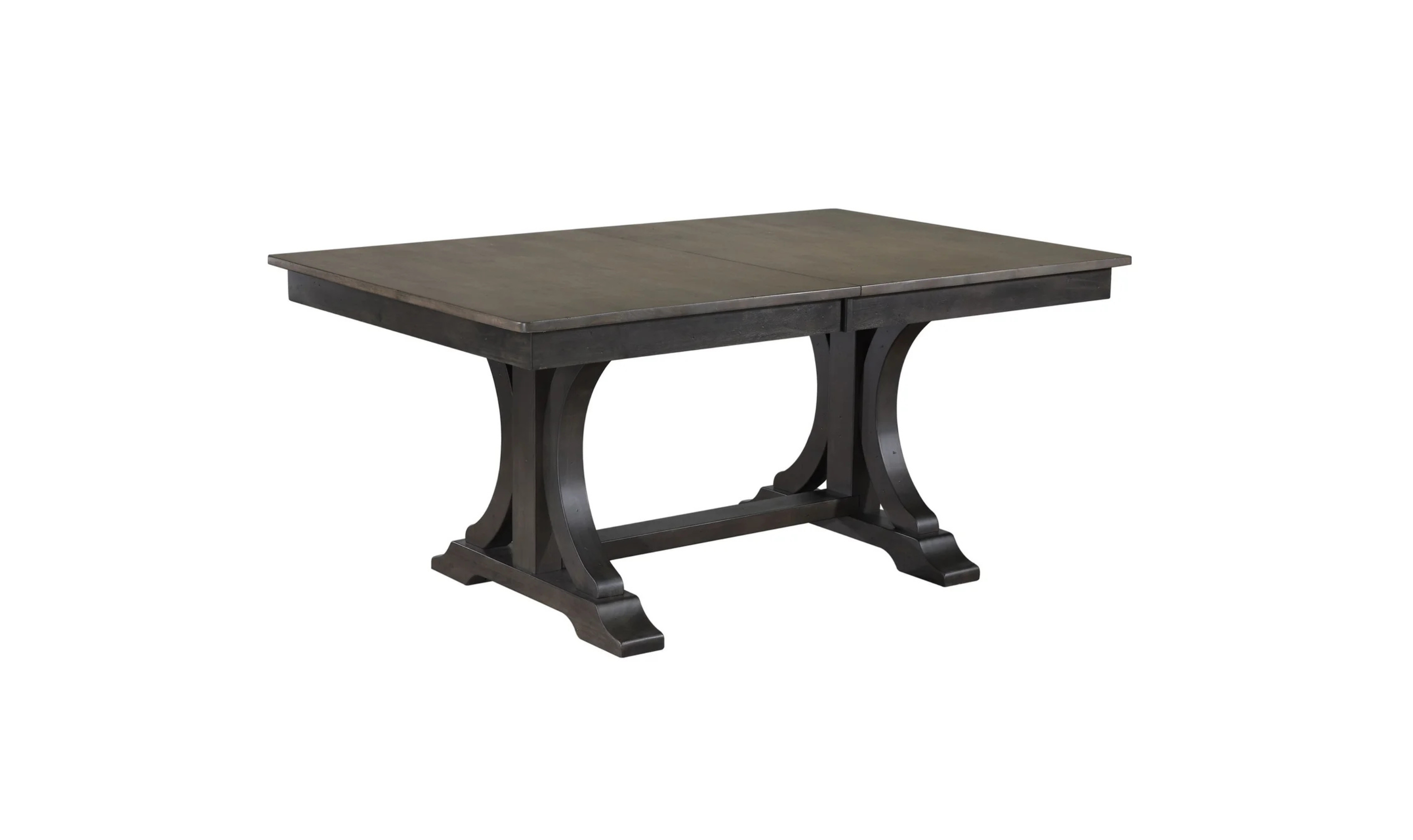 Iconic Furniture Double Deco Antique Grey & Black Stone Dining Set with Double X-Back Chairs-jennifer furniture