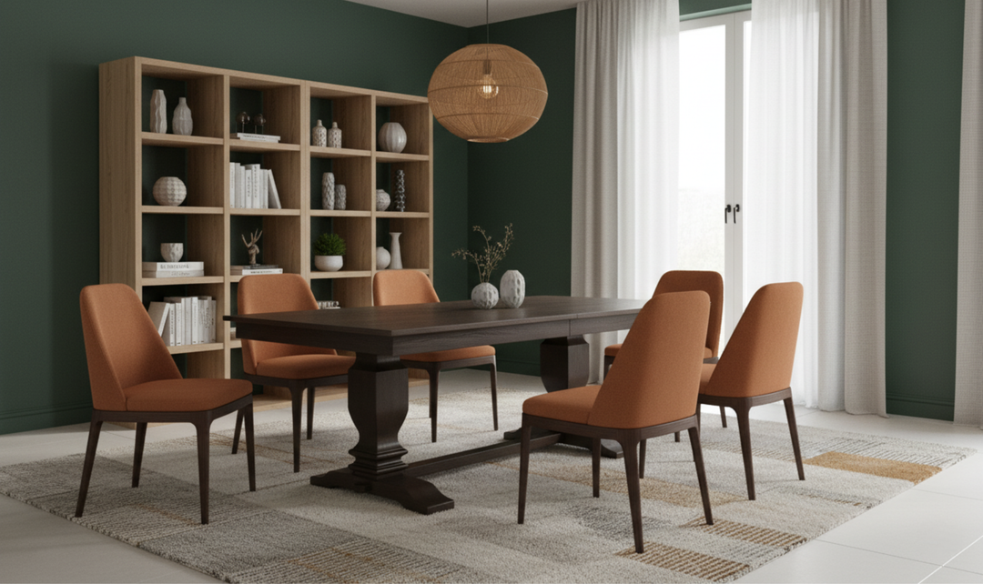 Iconic Furniture ER Double Pedestal Transitional Antiqued Grey Stone & Black Stone Dining Table-jennifer furniture