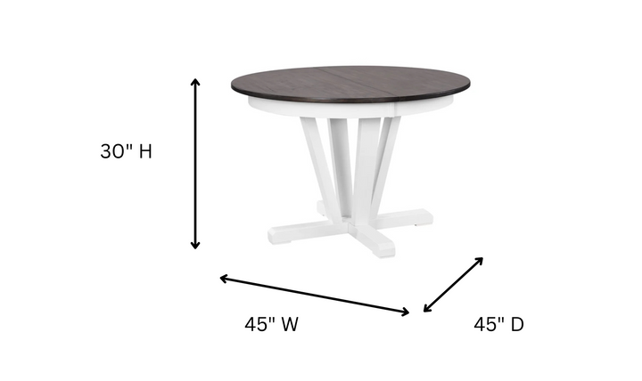 Iconic Furniture Hudson Shadow Gray & Snow White Dining Set