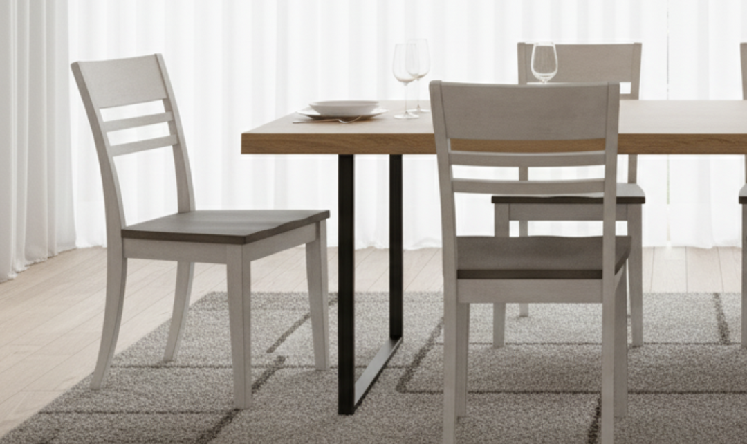 Iconic Furniture Hudson Shadow Grey & Snow White Wooden Dining Chair-jennifer furniture