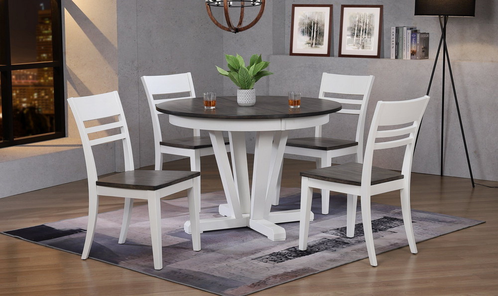 Iconic Furniture Hudson Shadow Grey & Snow White Wooden Dining Chair-jennifer furniture