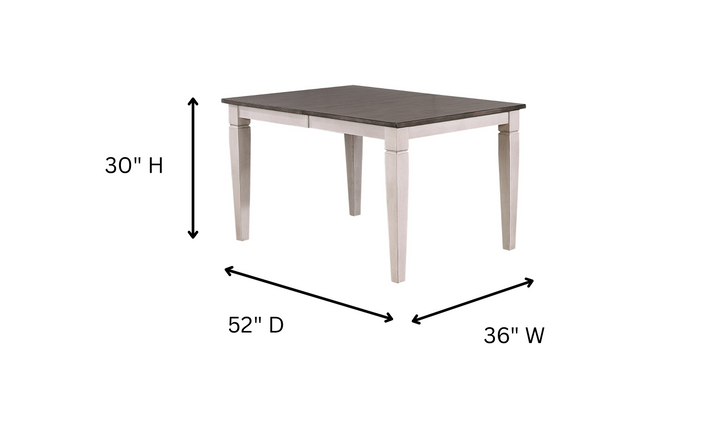 Iconic Furniture Loft Ash & Stormy White Transitional Ladderback Dining Set