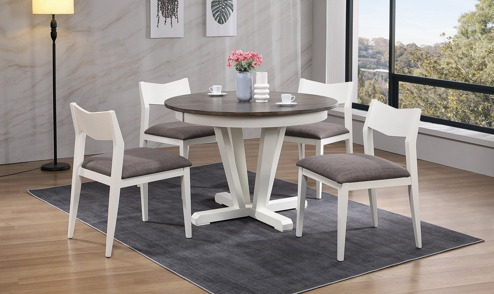 Iconic Furniture Mindy Snow White Upholstered Dining Chair-jennifer furniture