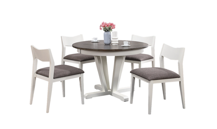 Iconic Furniture Mindy Shadow Gray & Snow White Wooden Dining Set-jennifer furniture