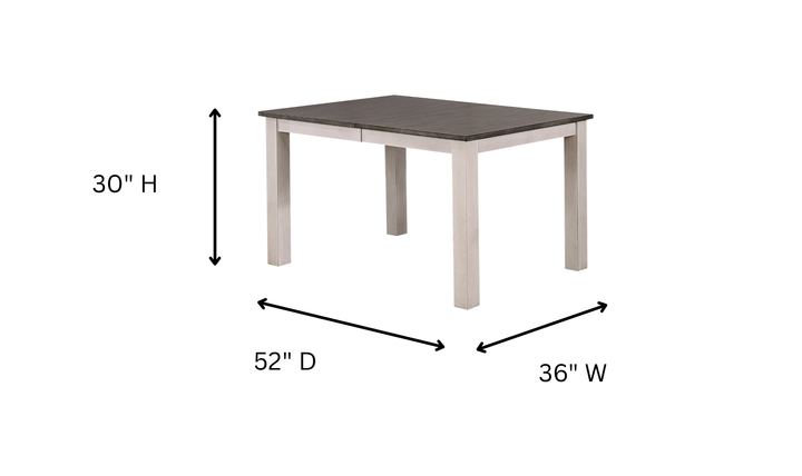 Iconic Furniture Parsons Ash & Stormy White Ladderback Dining Set