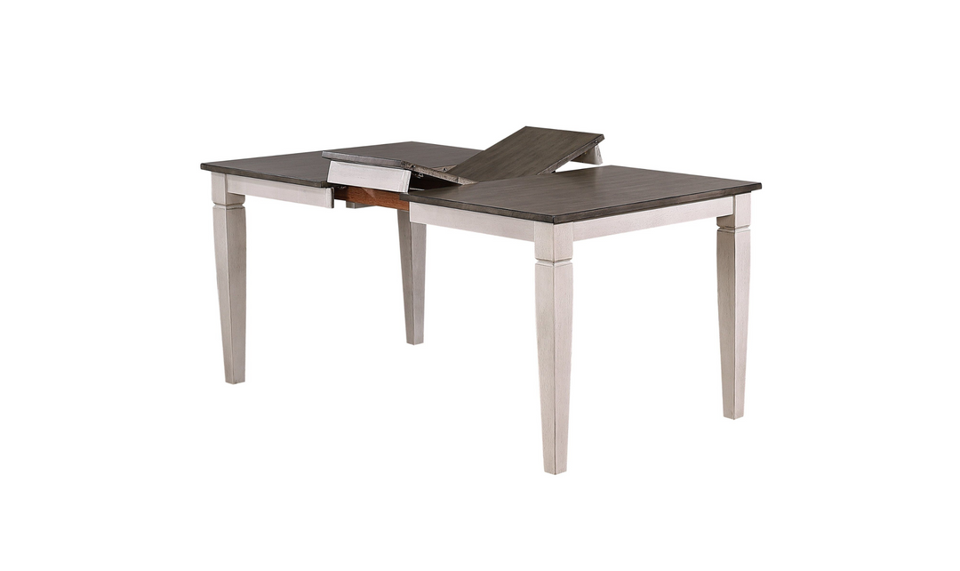 Iconic Furniture Rectangle Loft Ash & Stormy White Contemporary Ladderback Dining Set-jennifer furniture