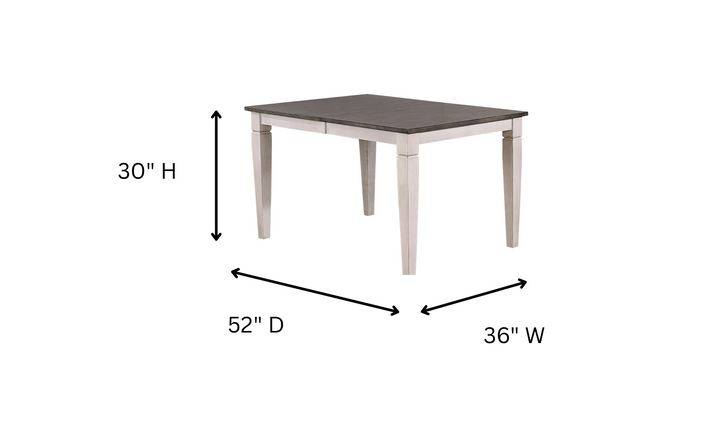 Iconic Furniture Rectangle Loft Ash & Stormy White Contemporary Ladderback Dining Set
