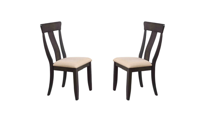 Iconic Furniture Round Antiqued Gray Stone Black Stone Dining Table Set