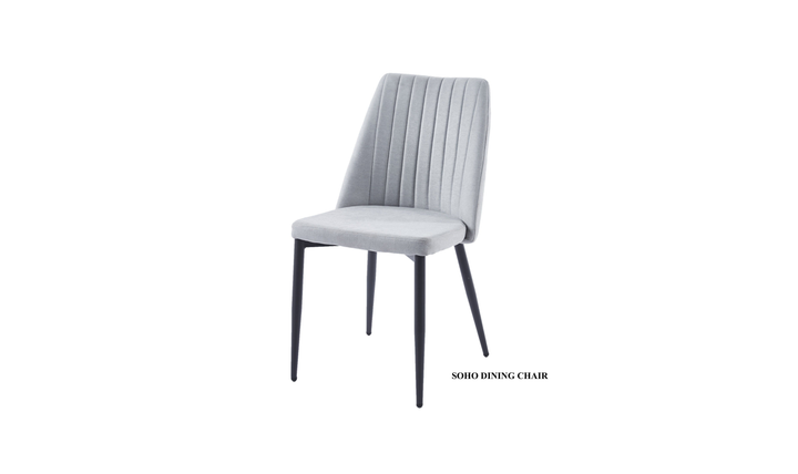 Iconic Furniture Soho Gray Fabric Dining Chair-jennifer furniture
