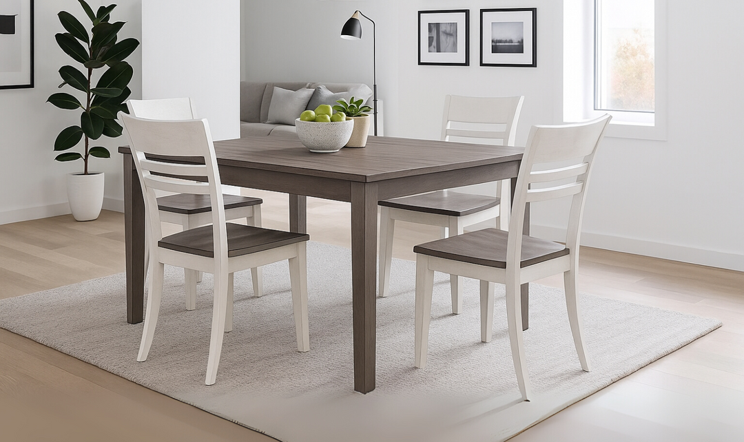 Iconic Furniture Transitional Back Dining Side Chair Ash & Stormy White (Set of 2)-jennifer furniture