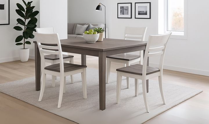 Iconic Furniture Transitional Back Dining Side Chair Ash & Stormy White (Set of 2)-jennifer furniture