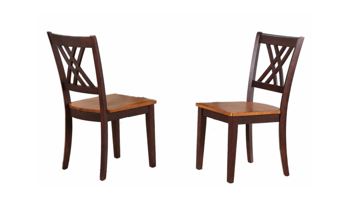 Iconic Furniture Whiskey Mocha 5-Piece Dining Set With Double X-Back-jennifer furniture