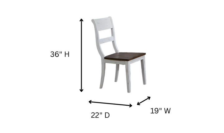 Iconic Transitional Distressed Cocoa Brown & Cotton White 7-Piece Dining Set