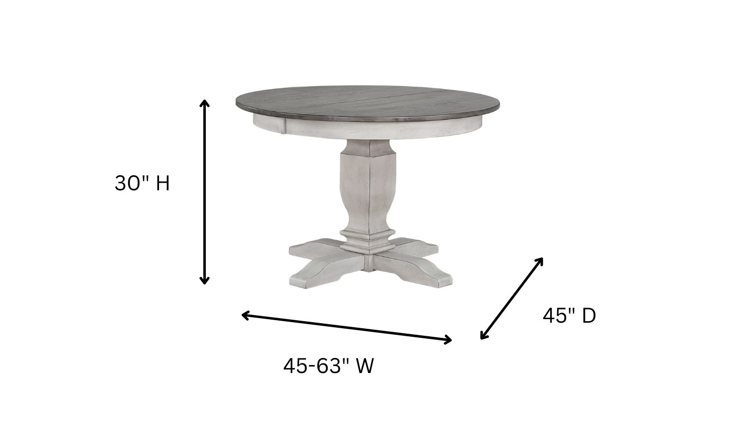 Iconic Transitional Ladder back Ash & Stormy White 7-Piece Dining Set-jennifer furniture