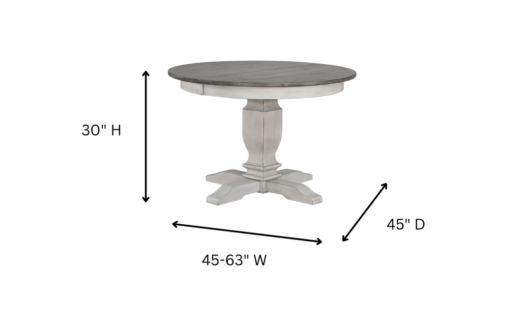 Iconic Transitional Ladder back Ash & Stormy White 7-Piece Dining Set-jennifer furniture
