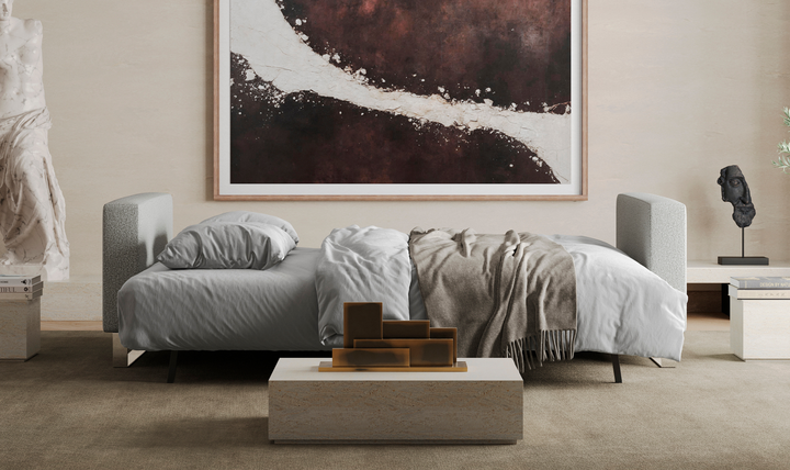 Innovation Living Cassius 2-Seater Fabric Sofa Bed with Ottoman