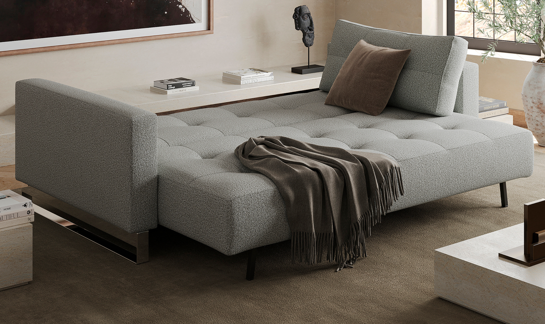 Innovation Living Cassius 2-Seater Fabric Sofa Bed with Ottoman